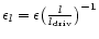 $\epsilon_{l}=\epsilon \big(\frac{l}{l_{\rm driv}}\big)^{-1}$