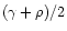 $(\gamma + \rho)/2$