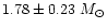 $1.78\pm 0.23~M_{\rm\odot}$