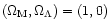 $(\Omega _{\rm M} ,\Omega _\Lambda )=(1,0)$