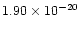 $1.90\times 10^{-20}$