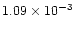 $1.09\times 10^{-3}$