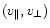 $(v_{\Vert},v_{\bot})$