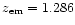 $z_{\rm em}=1.286$