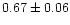 $0.67\pm0.06$
