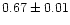 $0.67\pm0.01$