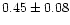 $0.45\pm0.08$