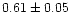 $0.61\pm0.05$