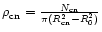 $\rho_{\rm cn} =
\frac{N_{\rm cn}}{\pi (R^2_{\rm cn} - R_0^2) }$