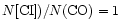 $N[{\rm CI}])/N({\rm CO}) = 1$