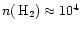 $n(\,{\rm H_{2}}) \approx 10^{4}$