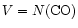 $V = N({\rm CO})$