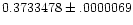 $0.3733478\pm .0000069$