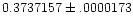 $0.3737157\pm .0000173$