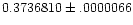 $0.3736810\pm .0000066$