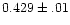$0.429\pm.01$