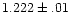 $1.222\pm.01$