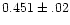 $0.451\pm.02$