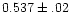 $0.537\pm.02$