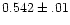 $0.542\pm.01$