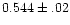 $0.544\pm.02$
