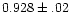 $0.928\pm.02$