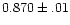 $0.870\pm.01$