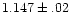 $1.147\pm.02$