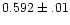 $0.592\pm.01$