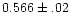 $0.566\pm.02$