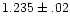$1.235\pm.02$