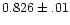 $0.826\pm.01$