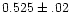 $0.525\pm.02$