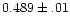 $0.489\pm.01$