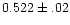 $0.522\pm.02$