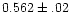 $0.562\pm.02$