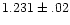 $1.231\pm.02$