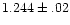 $1.244\pm.02$