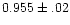 $0.955\pm.02$