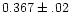 $0.367\pm.02$