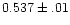 $0.537\pm.01$