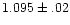 $1.095\pm.02$