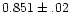 $0.851\pm.02$