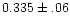 $0.335\pm.06$