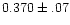$0.370\pm.07$
