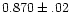 $0.870\pm.02$