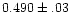 $0.490\pm.03$