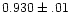 $0.930\pm.01$