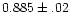 $0.885\pm.02$