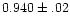 $0.940\pm.02$